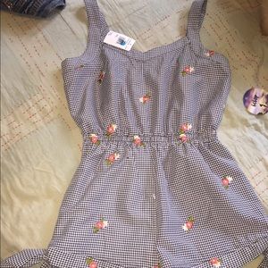 Elastic Floral Romper